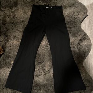 Black Dress Pant Yoga Pants Betabrand Flared Leg Medium Petite